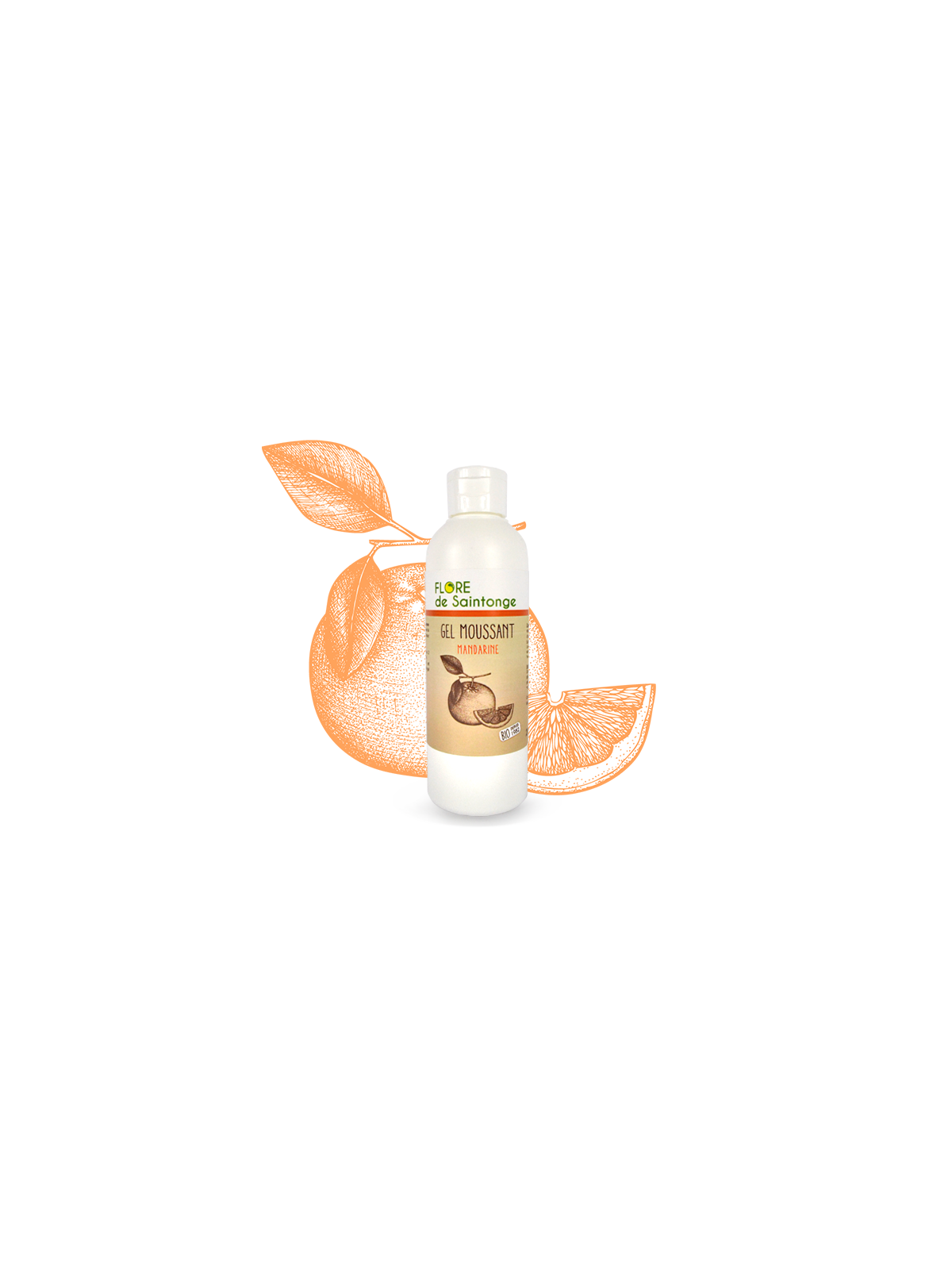 Gel moussant mandarine - Flore de Saintonge